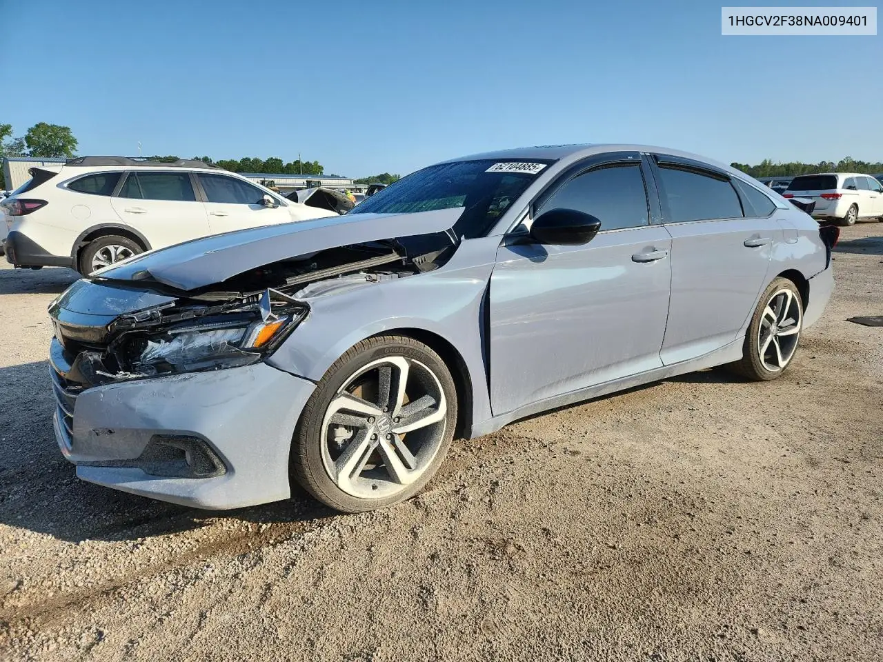 2022 Honda Accord Sport VIN: 1HGCV2F38NA009401 Lot: 62104885
