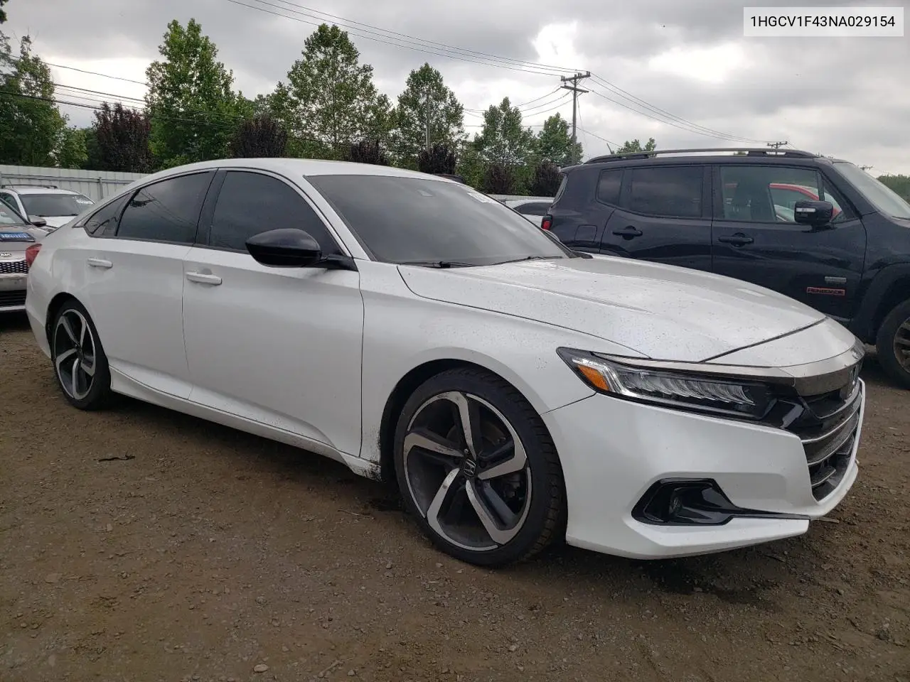 2022 Honda Accord Sport Se VIN: 1HGCV1F43NA029154 Lot: 62194765