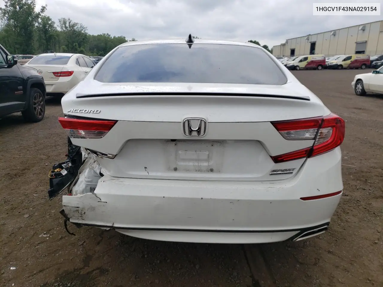 2022 Honda Accord Sport Se VIN: 1HGCV1F43NA029154 Lot: 62194765