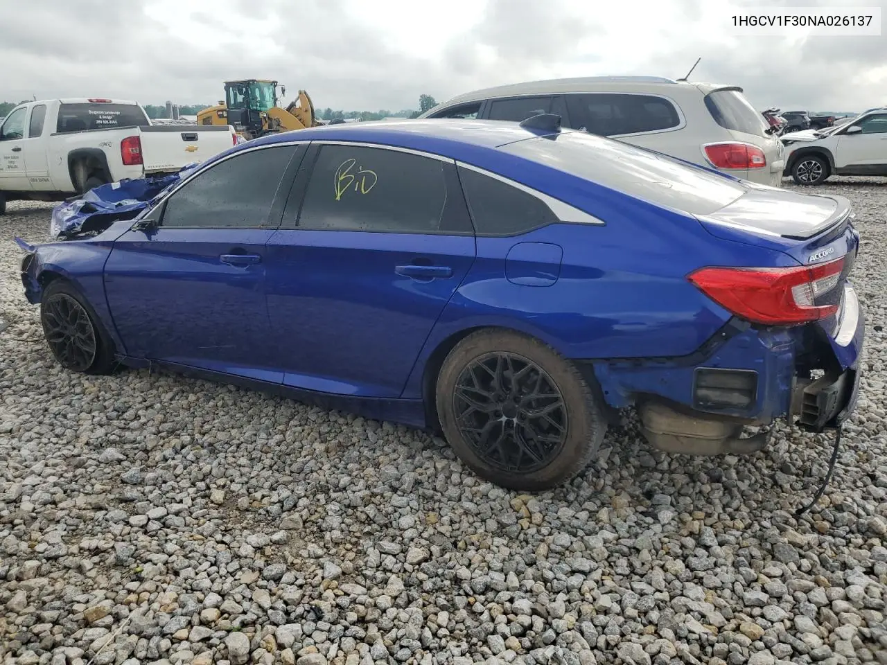 2022 Honda Accord Sport VIN: 1HGCV1F30NA026137 Lot: 62324945