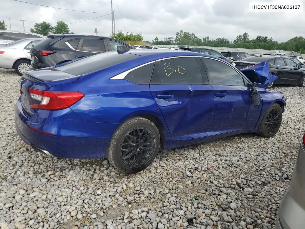 2022 Honda Accord Sport VIN: 1HGCV1F30NA026137 Lot: 62324945