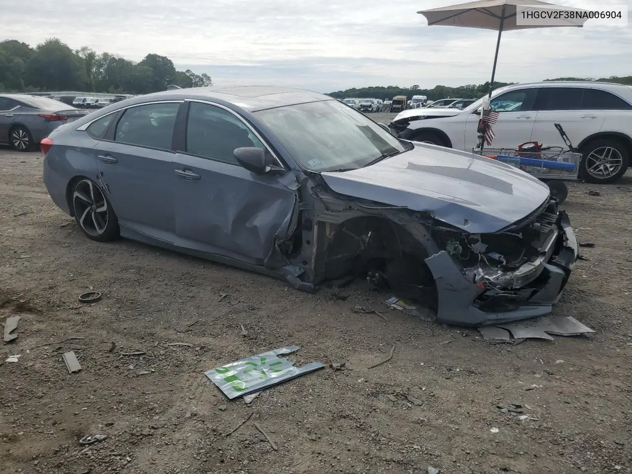 2022 Honda Accord Sport VIN: 1HGCV2F38NA006904 Lot: 62453275