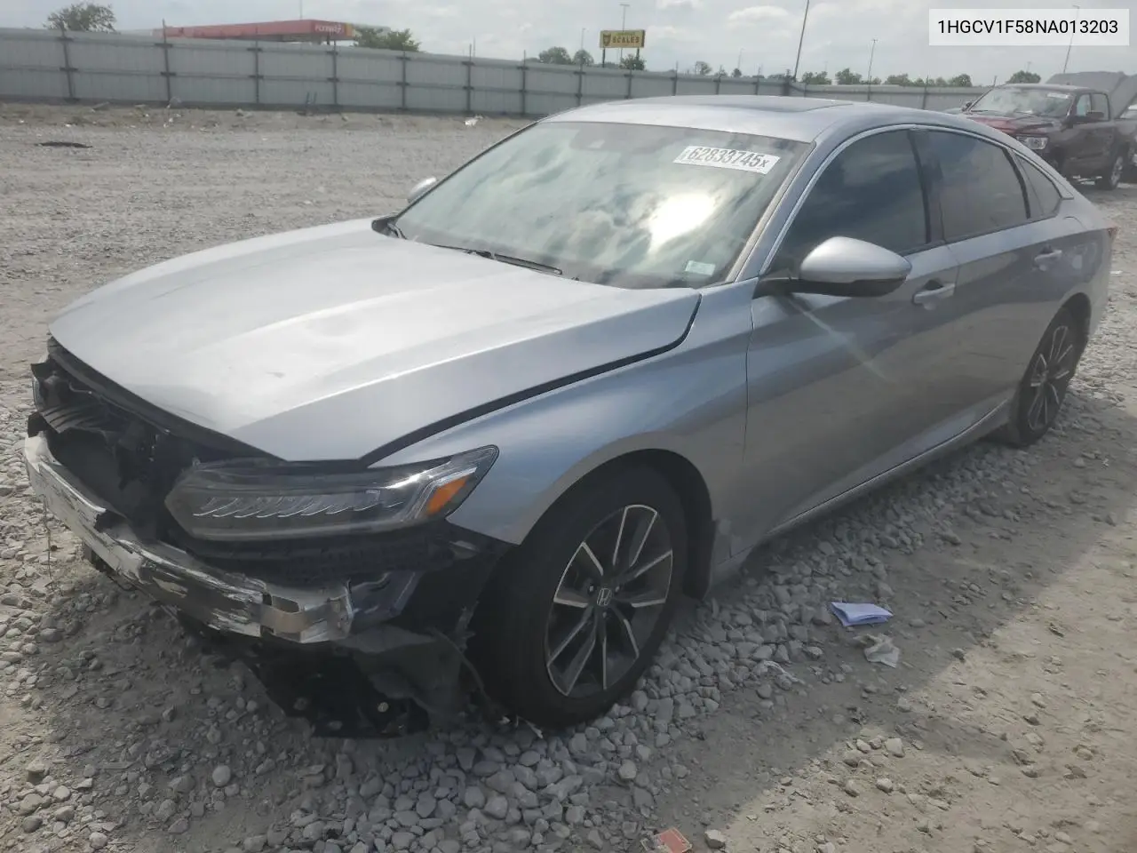 2022 Honda Accord Exl VIN: 1HGCV1F58NA013203 Lot: 62833745