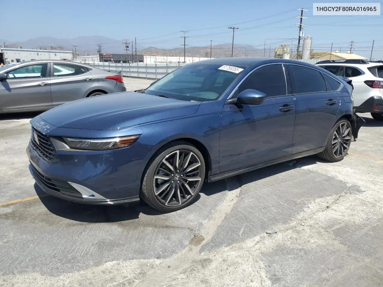 2024 Honda Accord Touring Hybrid VIN: 1HGCY2F80RA016965 Lot: 61759355