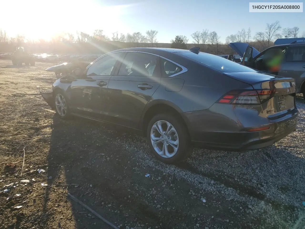 2025 Honda Accord Lx VIN: 1HGCY1F20SA008800 Lot: 41567035