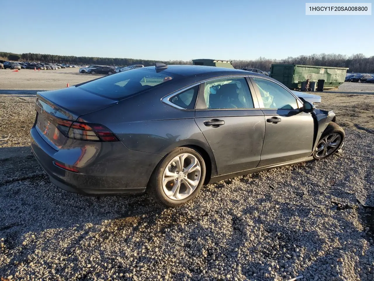 2025 Honda Accord Lx VIN: 1HGCY1F20SA008800 Lot: 41567035