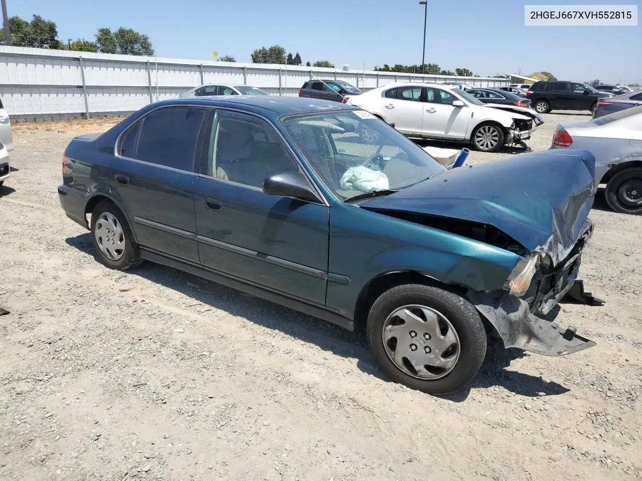 1997 Honda Civic Lx VIN: 2HGEJ667XVH552815 Lot: 62698485