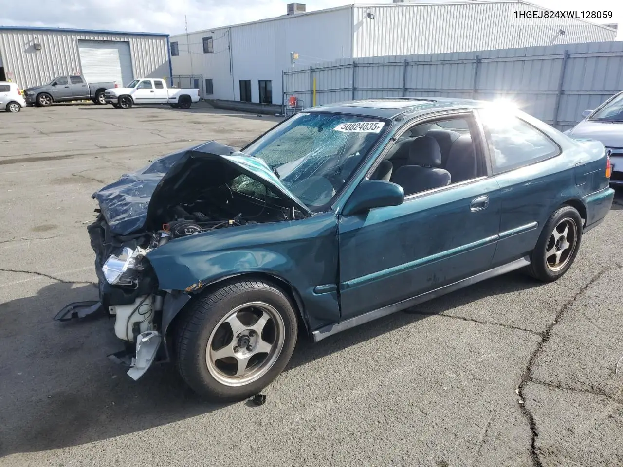 1998 Honda Civic Ex VIN: 1HGEJ824XWL128059 Lot: 50824835