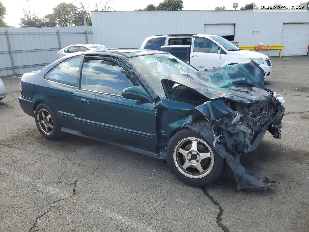 1998 Honda Civic Ex VIN: 1HGEJ824XWL128059 Lot: 50824835