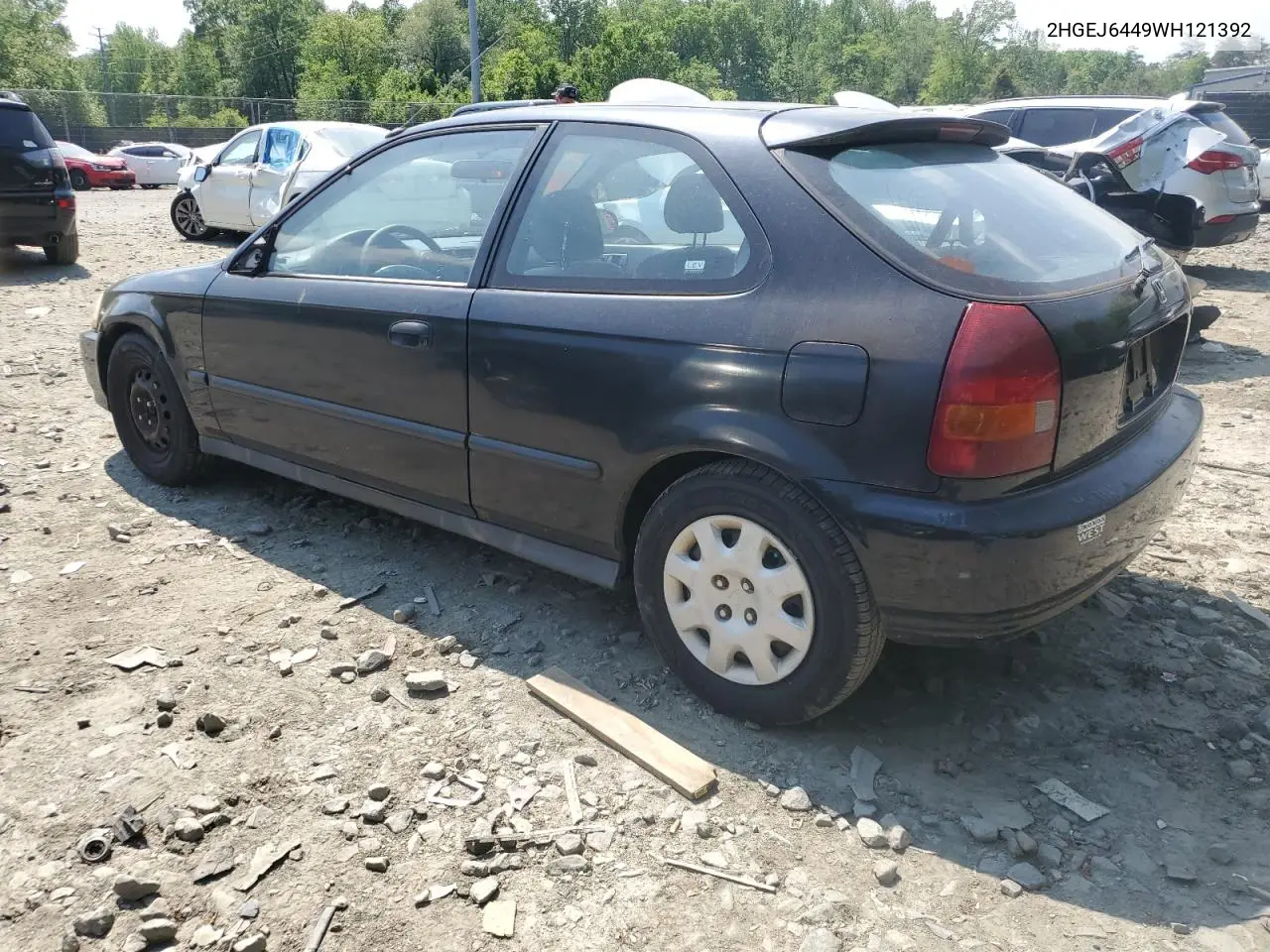 1998 Honda Civic Dx VIN: 2HGEJ6449WH121392 Lot: 55127655