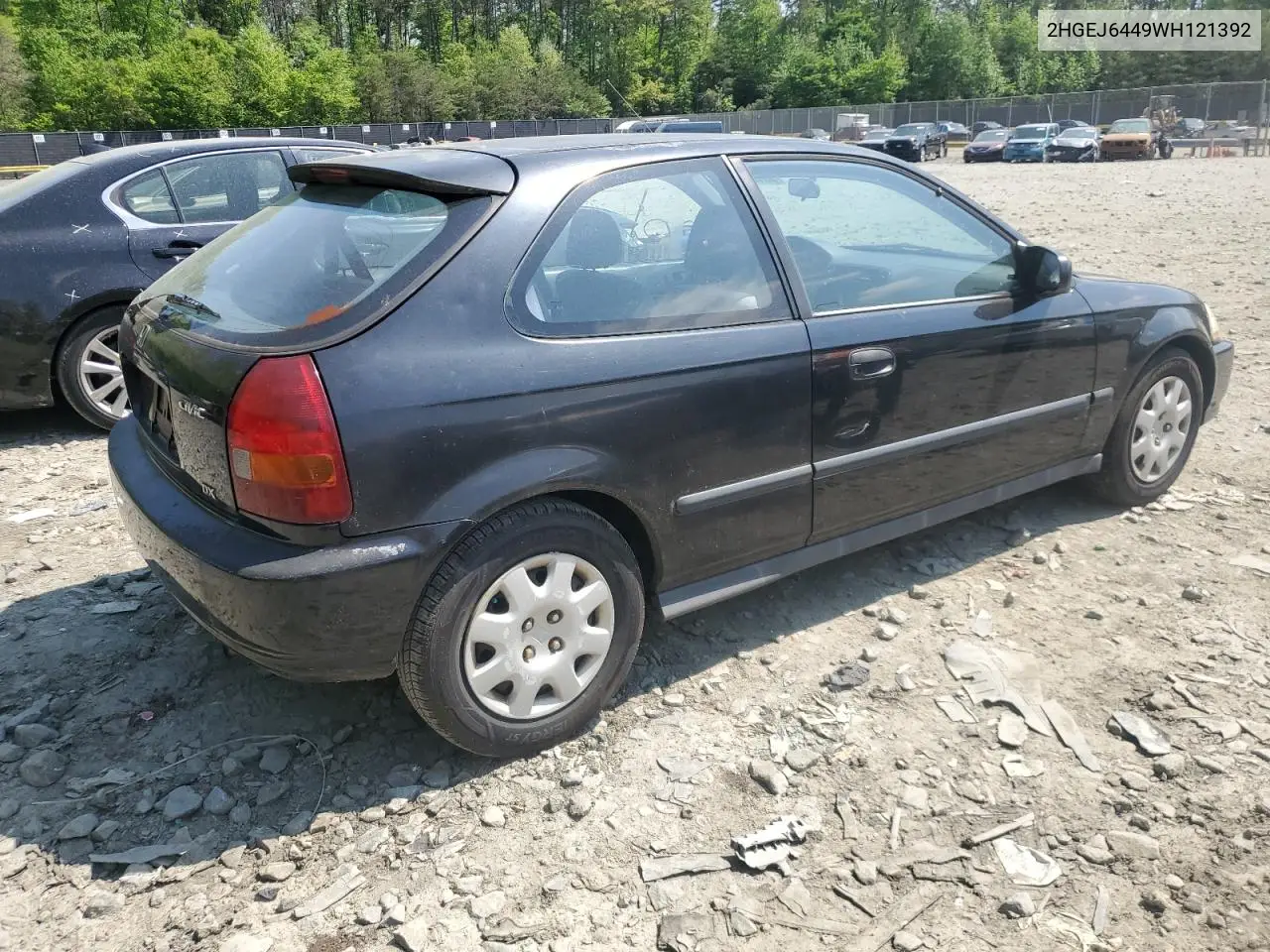 1998 Honda Civic Dx VIN: 2HGEJ6449WH121392 Lot: 55127655