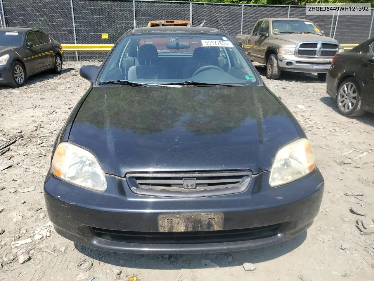 1998 Honda Civic Dx VIN: 2HGEJ6449WH121392 Lot: 55127655