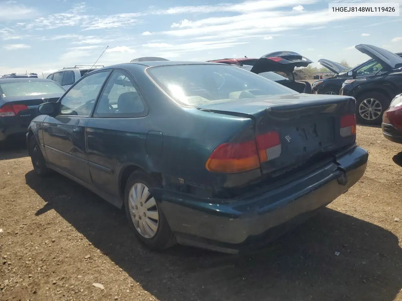 1998 Honda Civic Ex VIN: 1HGEJ8148WL119426 Lot: 55166385