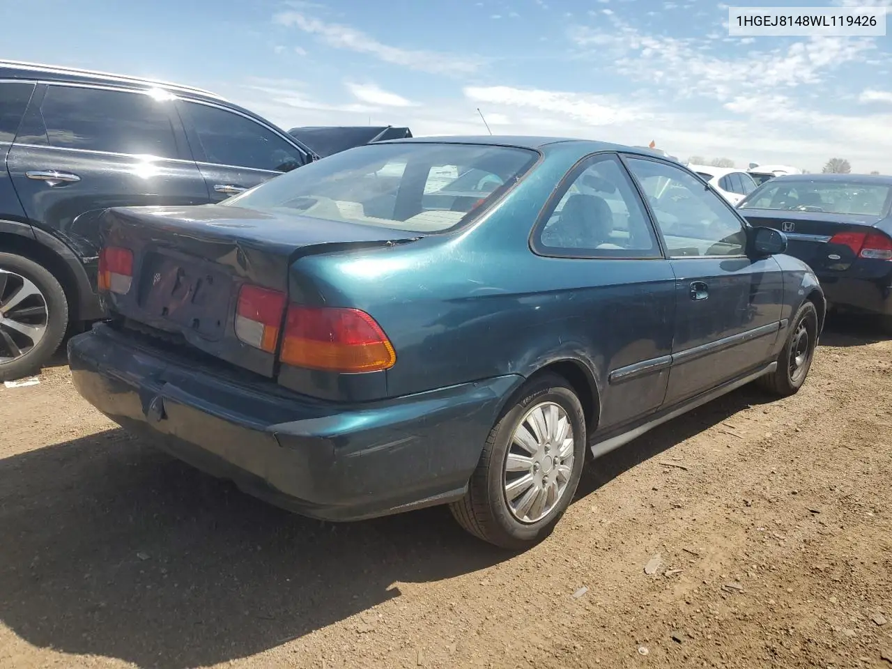 1998 Honda Civic Ex VIN: 1HGEJ8148WL119426 Lot: 55166385