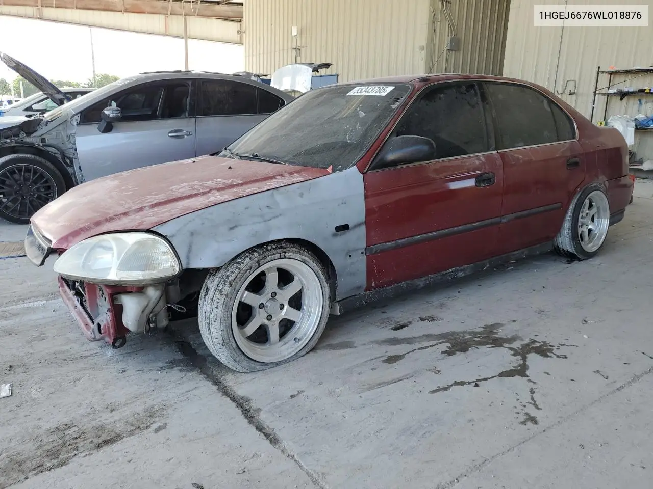 1998 Honda Civic Lx VIN: 1HGEJ6676WL018876 Lot: 55343785