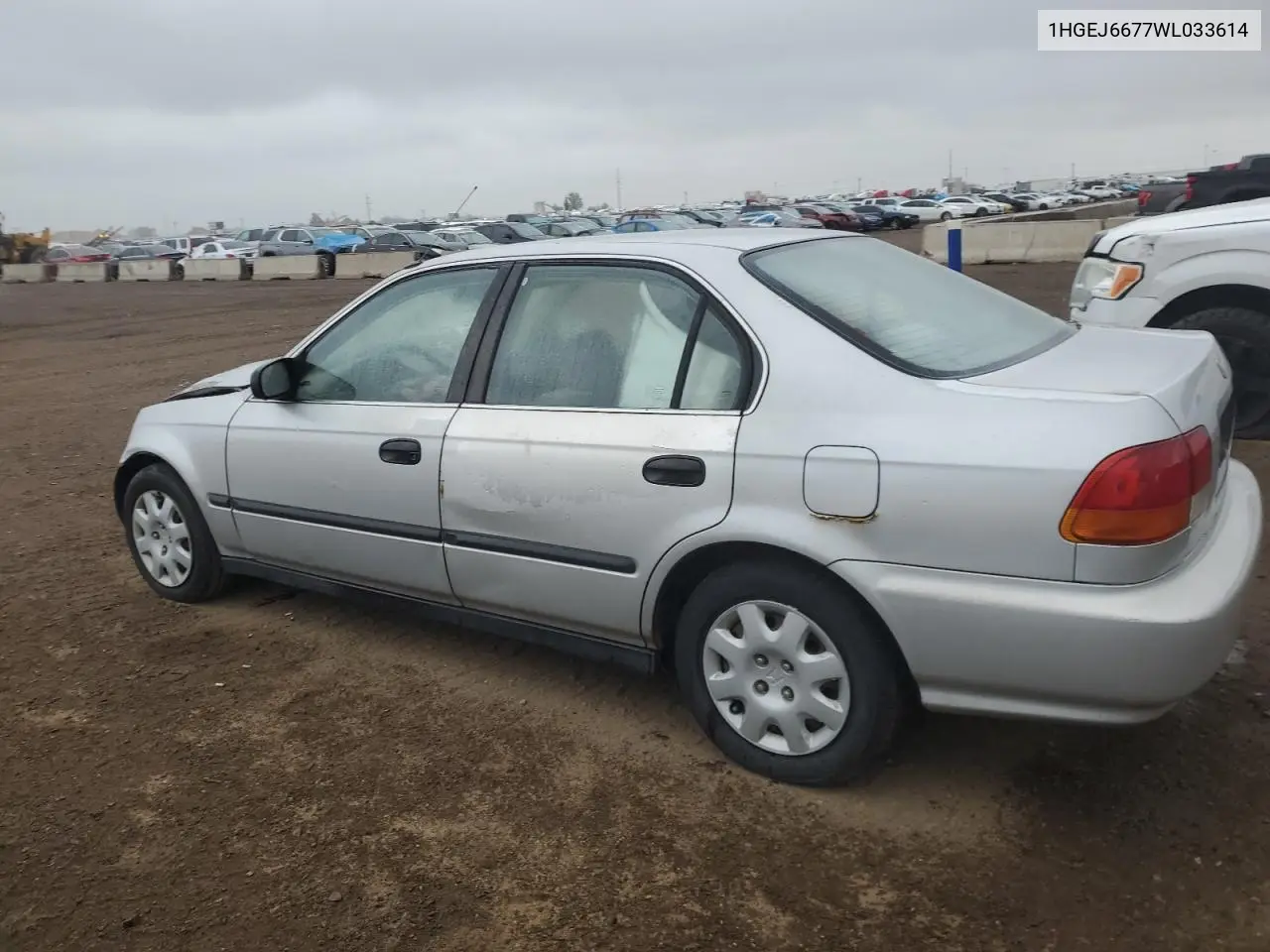 1998 Honda Civic Lx VIN: 1HGEJ6677WL033614 Lot: 56000915