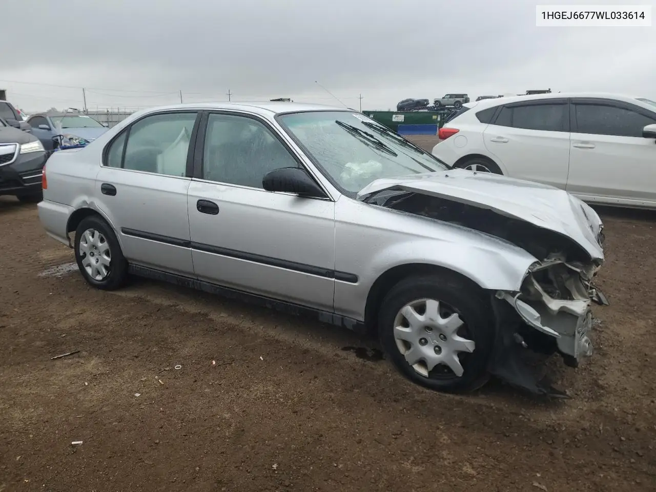 1998 Honda Civic Lx VIN: 1HGEJ6677WL033614 Lot: 56000915