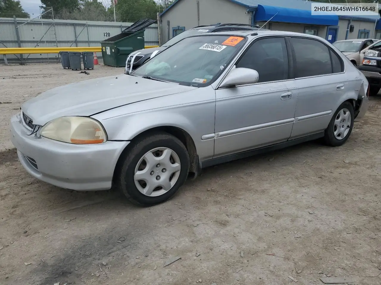 1998 Honda Civic Ex VIN: 2HGEJ8645WH616648 Lot: 56056815