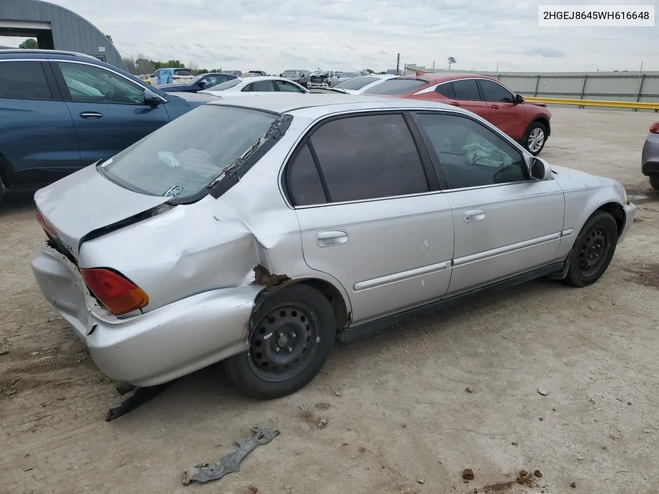 1998 Honda Civic Ex VIN: 2HGEJ8645WH616648 Lot: 56056815