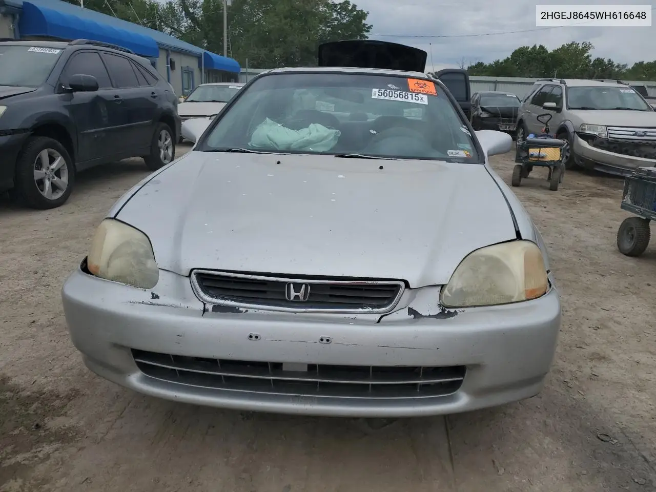 1998 Honda Civic Ex VIN: 2HGEJ8645WH616648 Lot: 56056815