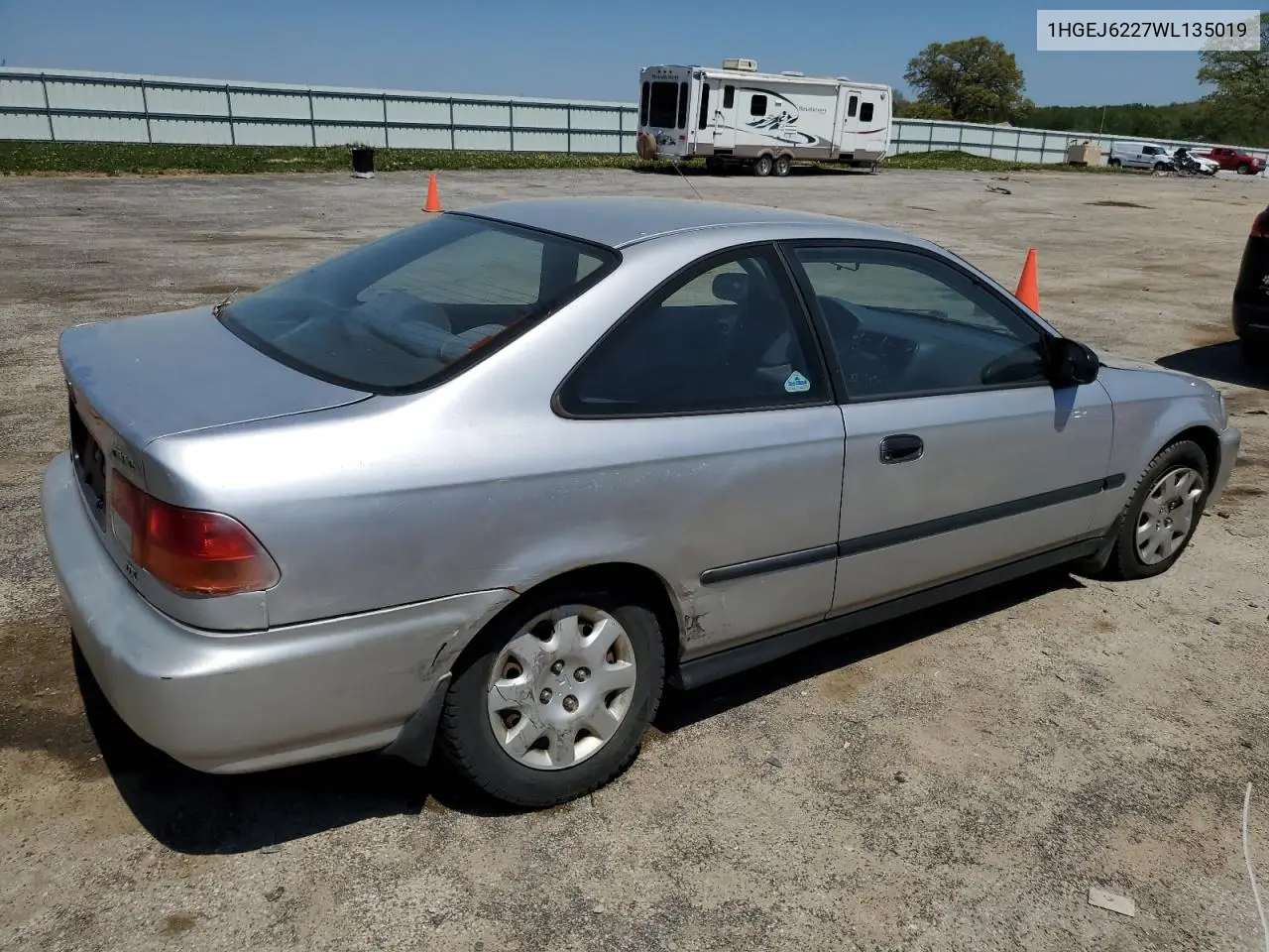 1998 Honda Civic Dx VIN: 1HGEJ6227WL135019 Lot: 56660715