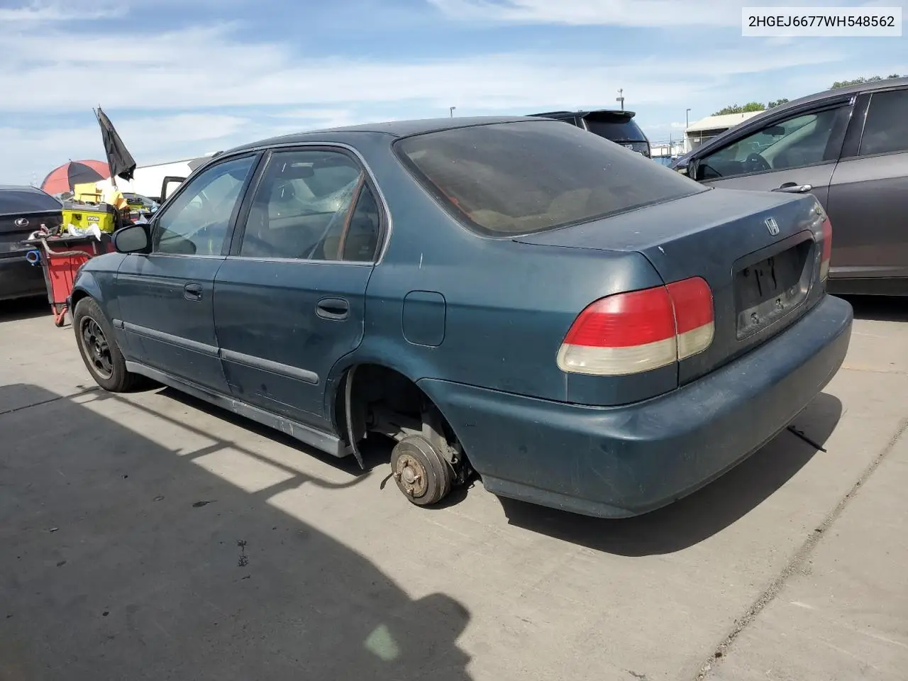 1998 Honda Civic Lx VIN: 2HGEJ6677WH548562 Lot: 57150185