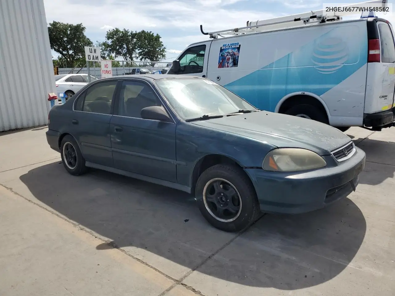 1998 Honda Civic Lx VIN: 2HGEJ6677WH548562 Lot: 57150185