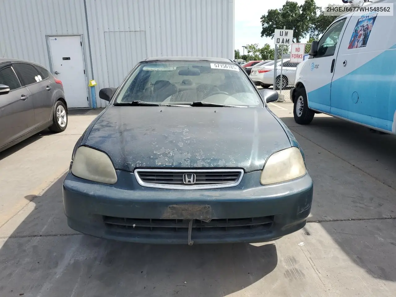 1998 Honda Civic Lx VIN: 2HGEJ6677WH548562 Lot: 57150185