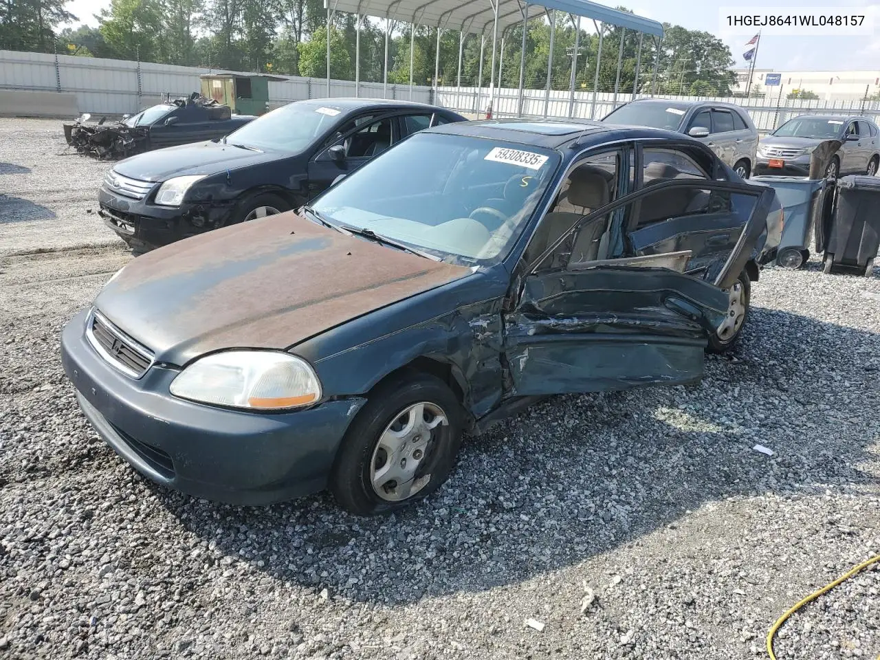 1998 Honda Civic Ex VIN: 1HGEJ8641WL048157 Lot: 59308335