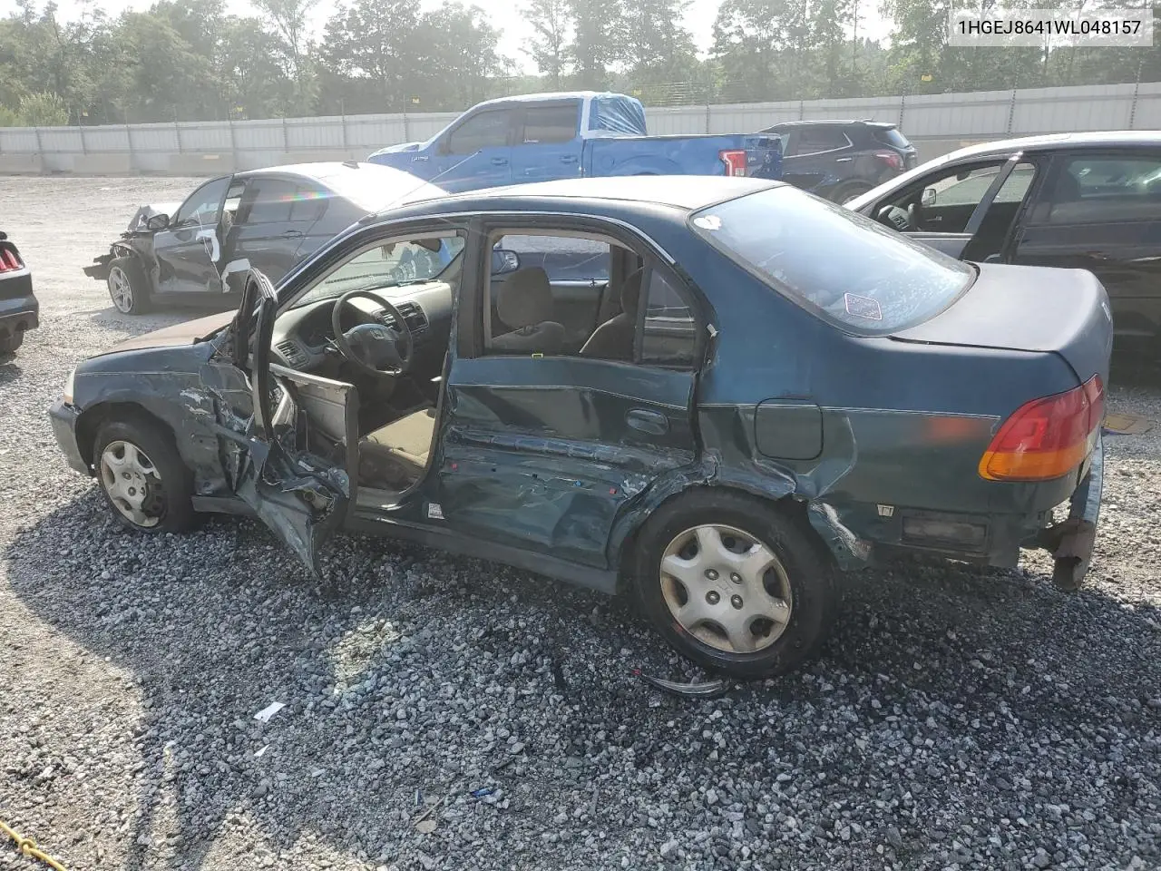 1998 Honda Civic Ex VIN: 1HGEJ8641WL048157 Lot: 59308335
