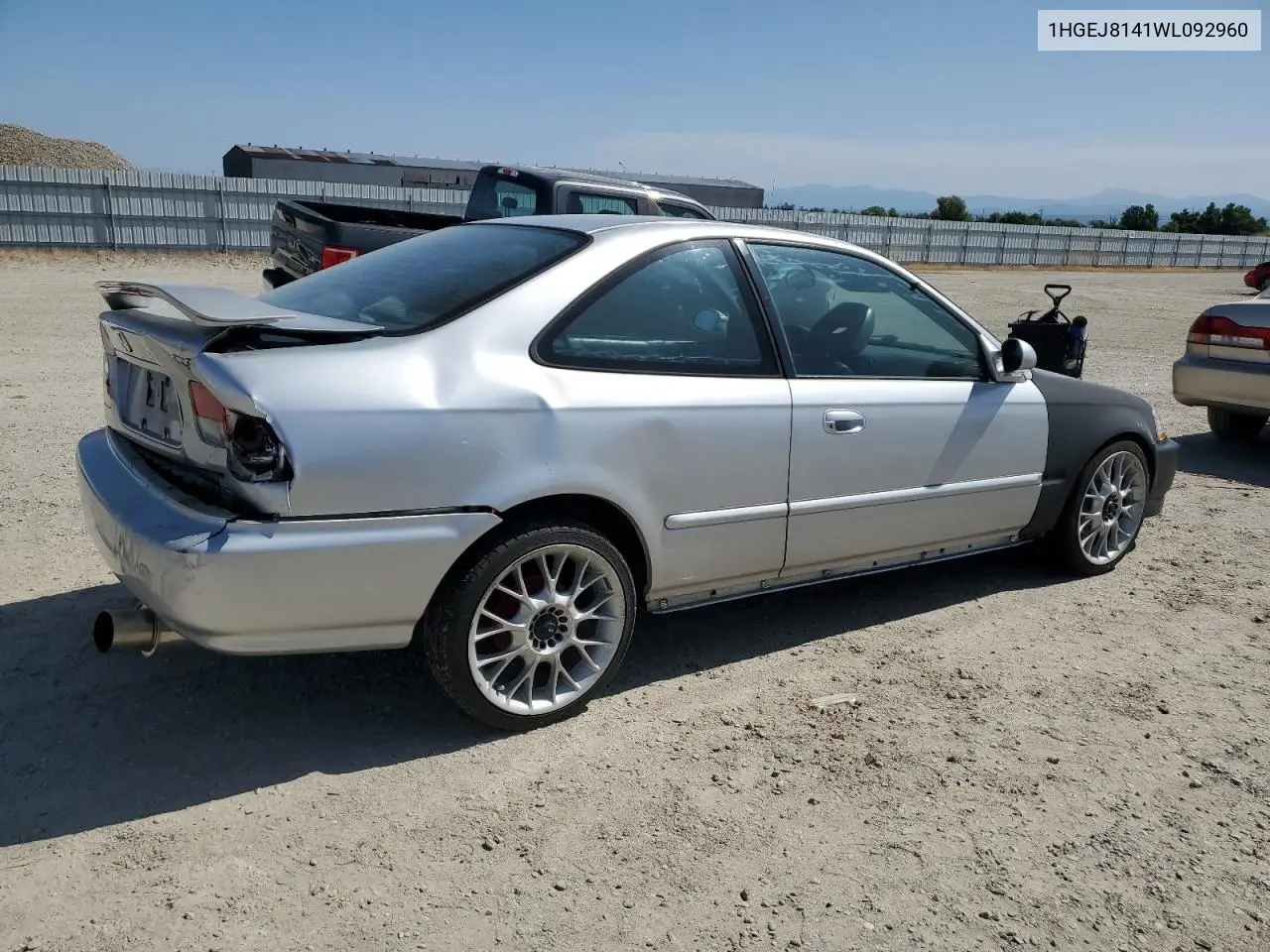 1998 Honda Civic Ex VIN: 1HGEJ8141WL092960 Lot: 61023305