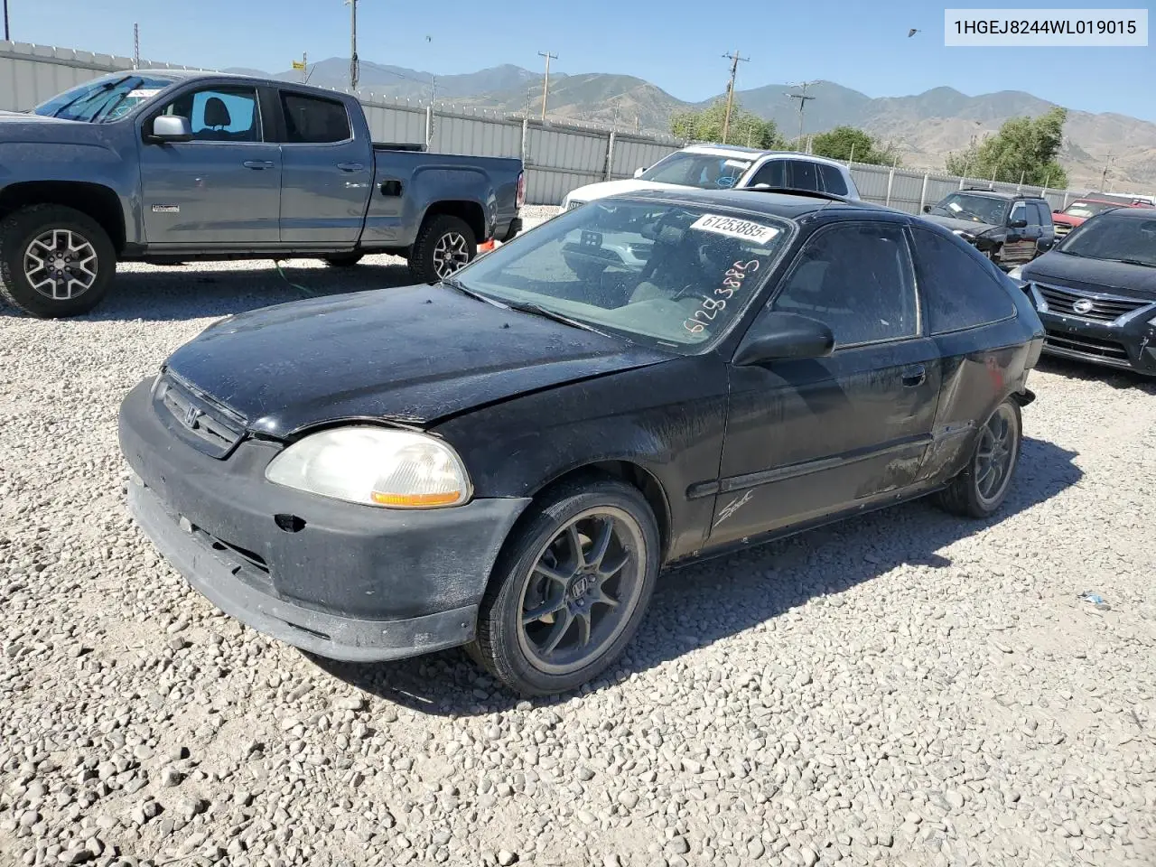 1998 Honda Civic Ex VIN: 1HGEJ8244WL019015 Lot: 61253885