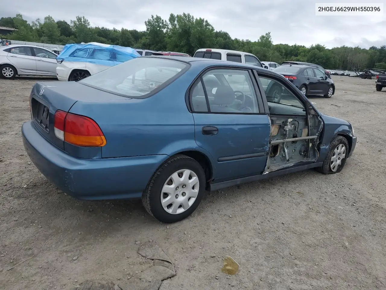 1998 Honda Civic Dx VIN: 2HGEJ6629WH550396 Lot: 61716845