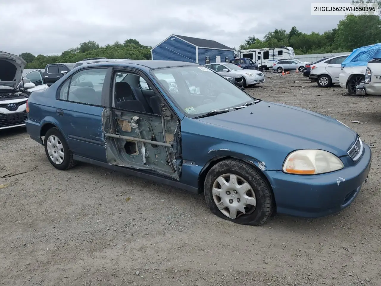 1998 Honda Civic Dx VIN: 2HGEJ6629WH550396 Lot: 61716845