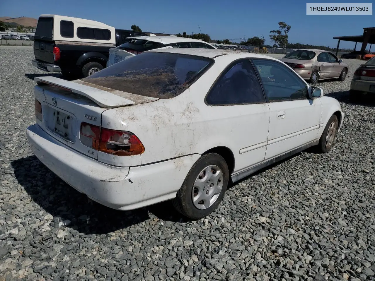 1998 Honda Civic Ex VIN: 1HGEJ8249WL013503 Lot: 61783375
