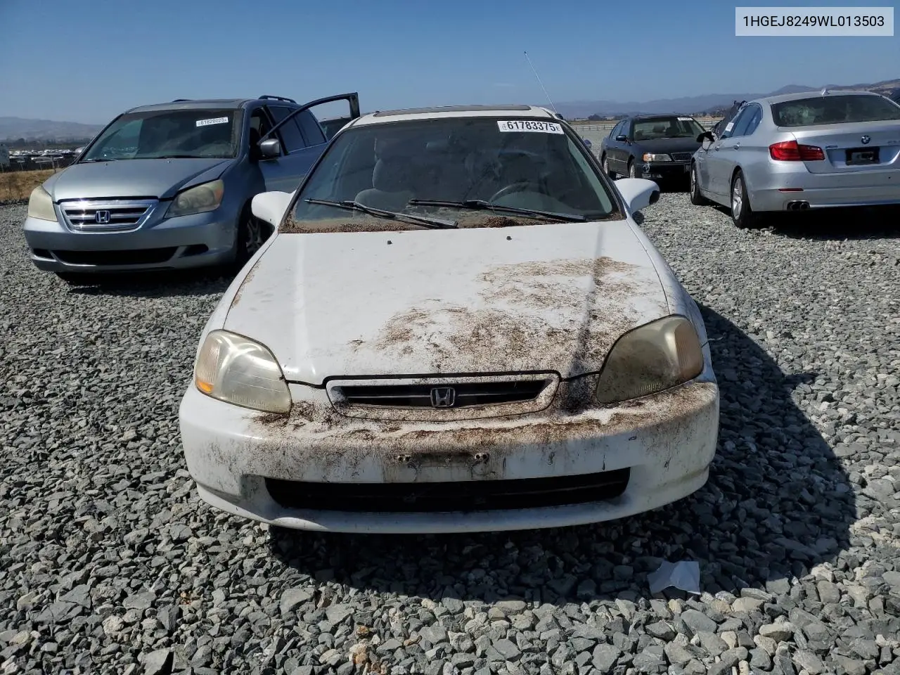1998 Honda Civic Ex VIN: 1HGEJ8249WL013503 Lot: 61783375