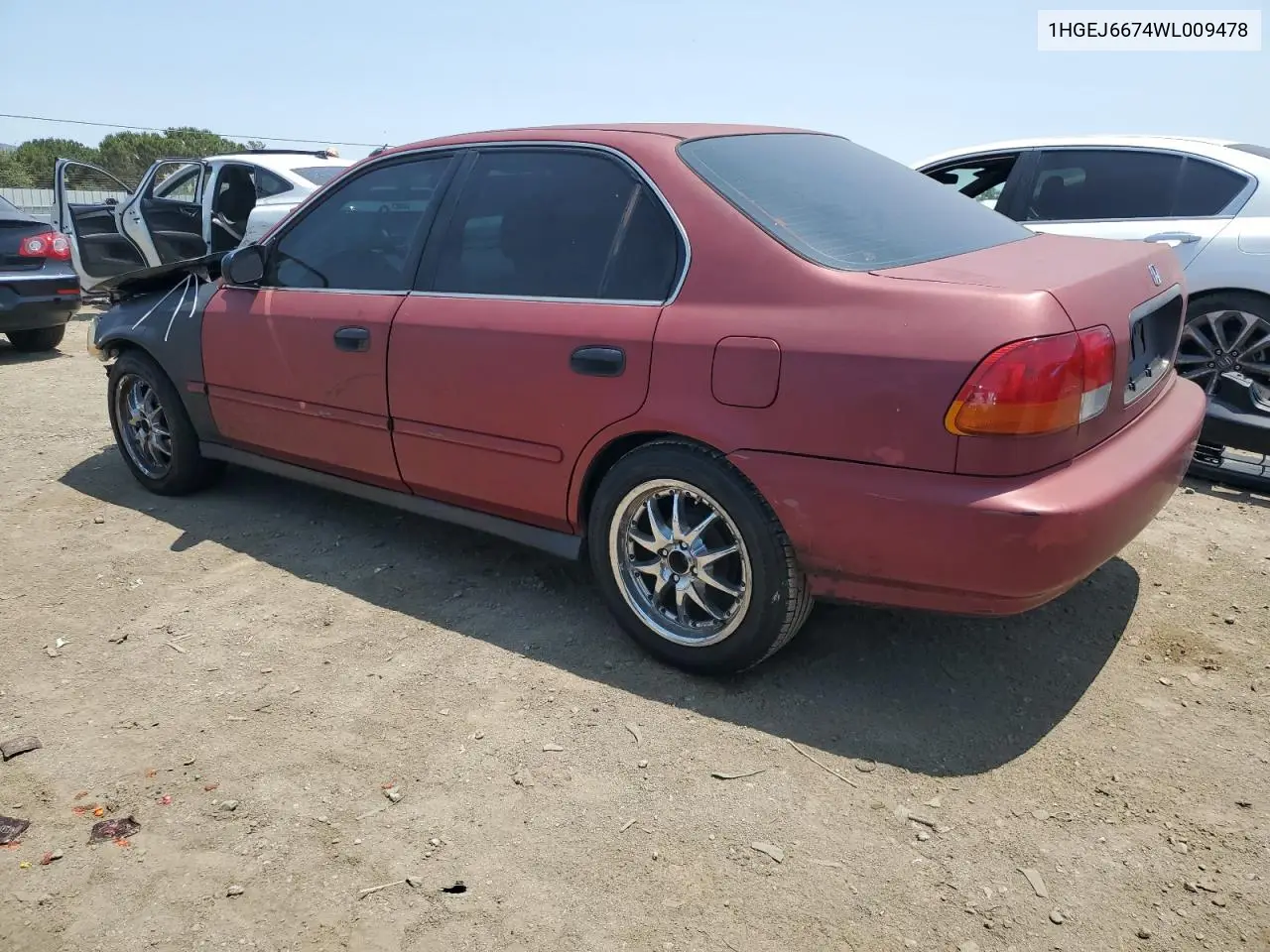 1998 Honda Civic Lx VIN: 1HGEJ6674WL009478 Lot: 61852055