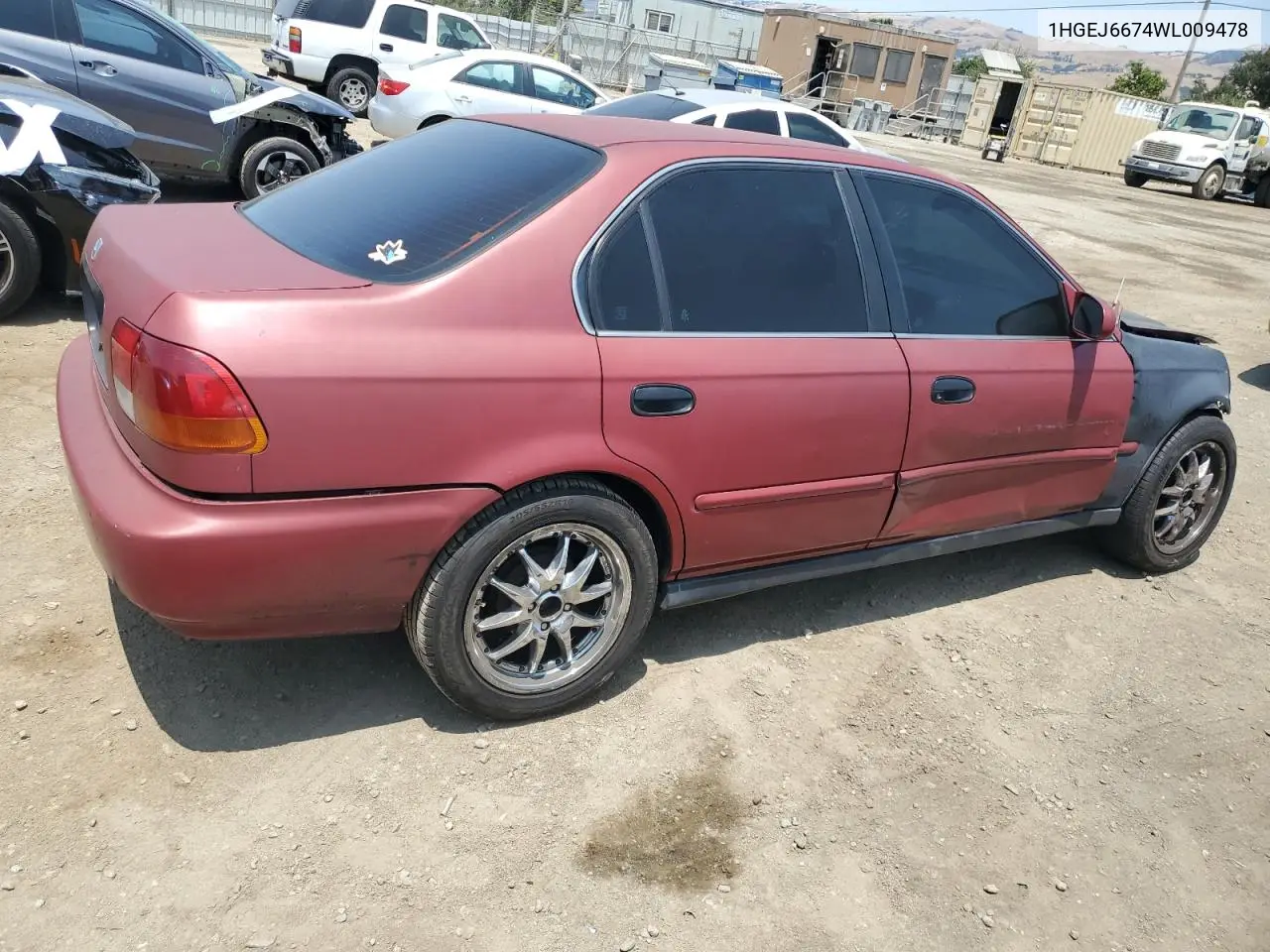 1998 Honda Civic Lx VIN: 1HGEJ6674WL009478 Lot: 61852055