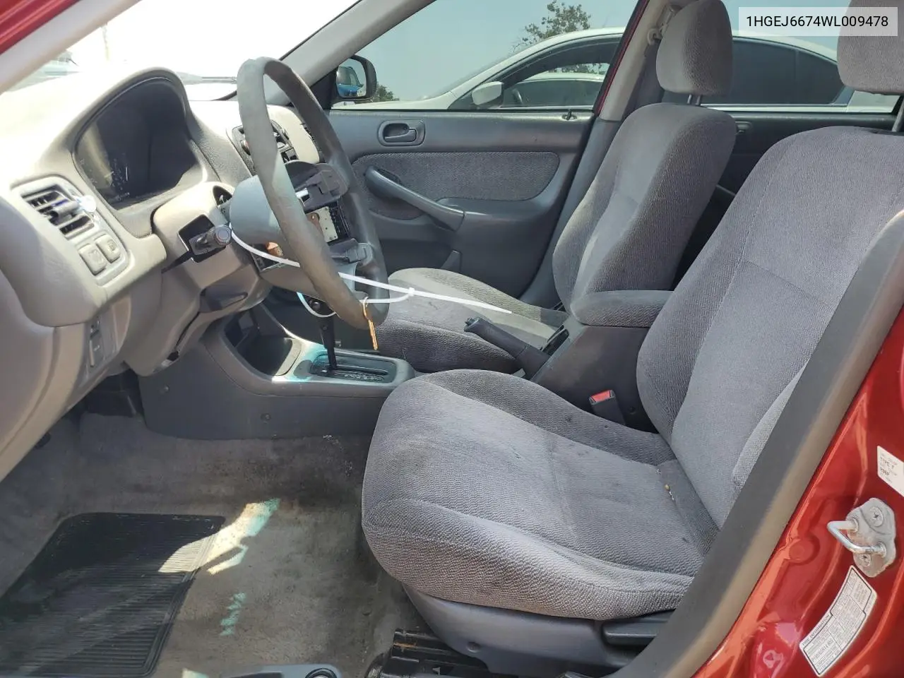 1998 Honda Civic Lx VIN: 1HGEJ6674WL009478 Lot: 61852055