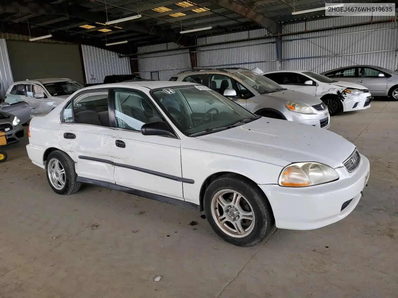 1998 Honda Civic Lx VIN: 2HGEJ6676WH519635 Lot: 62008005