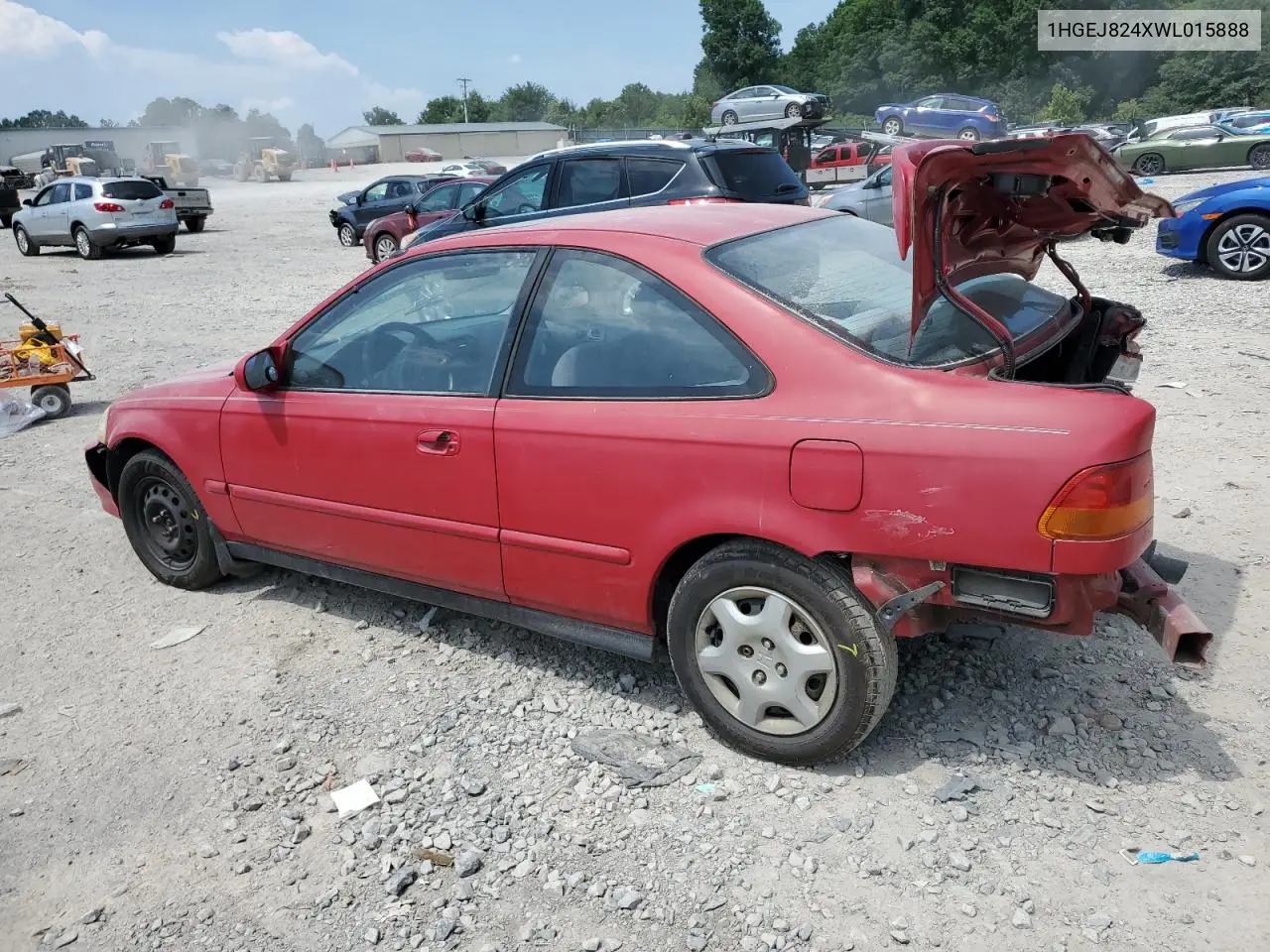 1998 Honda Civic Ex VIN: 1HGEJ824XWL015888 Lot: 62022555