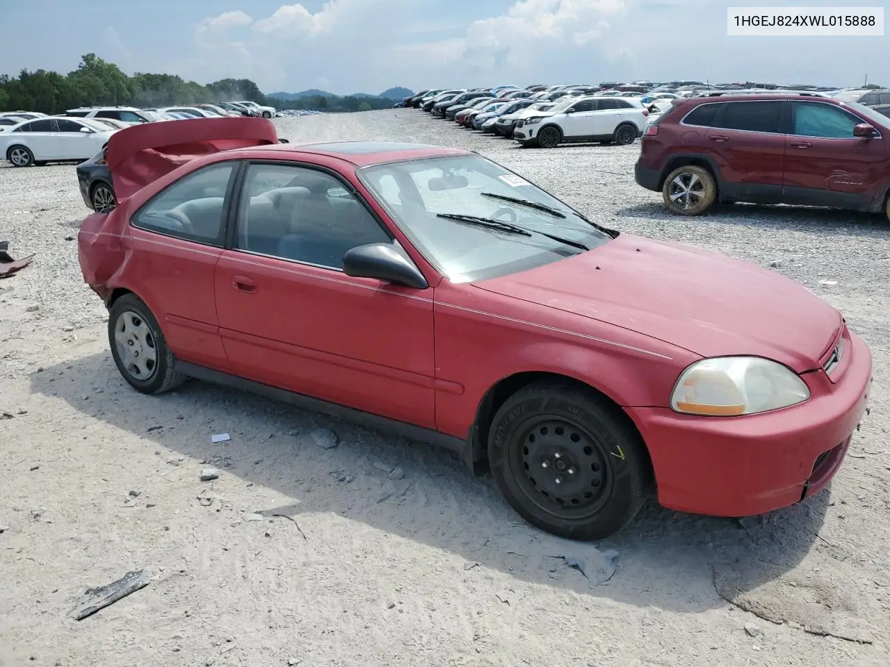 1998 Honda Civic Ex VIN: 1HGEJ824XWL015888 Lot: 62022555