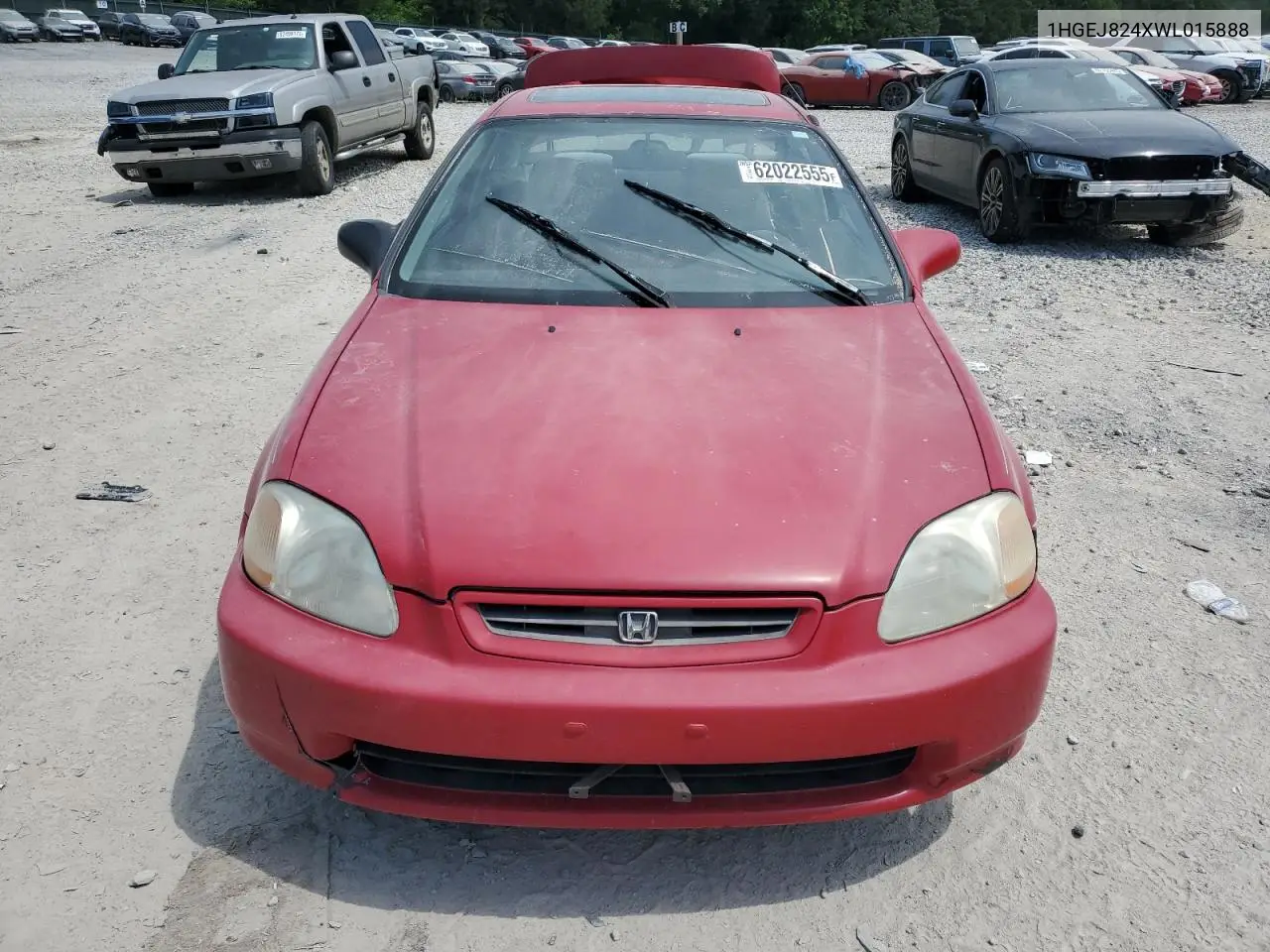 1998 Honda Civic Ex VIN: 1HGEJ824XWL015888 Lot: 62022555