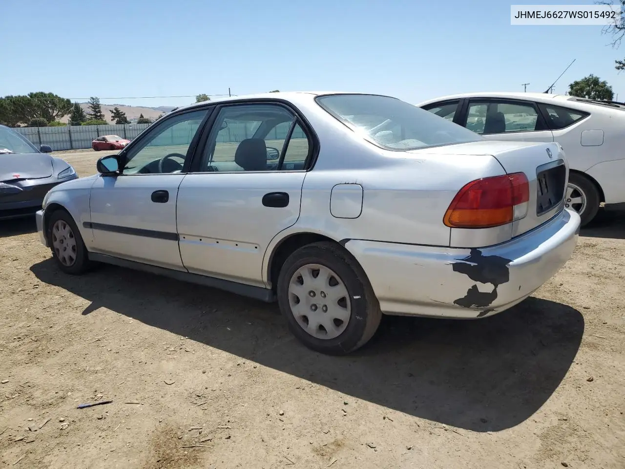 1998 Honda Civic Dx VIN: JHMEJ6627WS015492 Lot: 62774545
