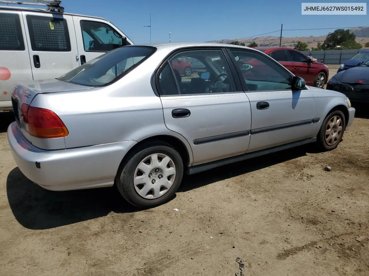 1998 Honda Civic Dx VIN: JHMEJ6627WS015492 Lot: 62774545