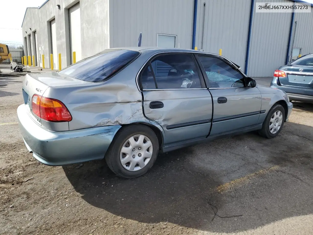 1999 Honda Civic Lx VIN: 2HGEJ667XXH557273 Lot: 46949355
