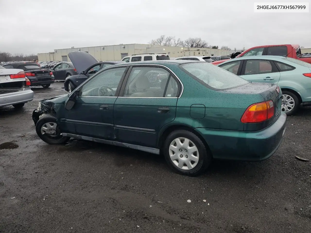 1999 Honda Civic Lx VIN: 2HGEJ6677XH567999 Lot: 48563535