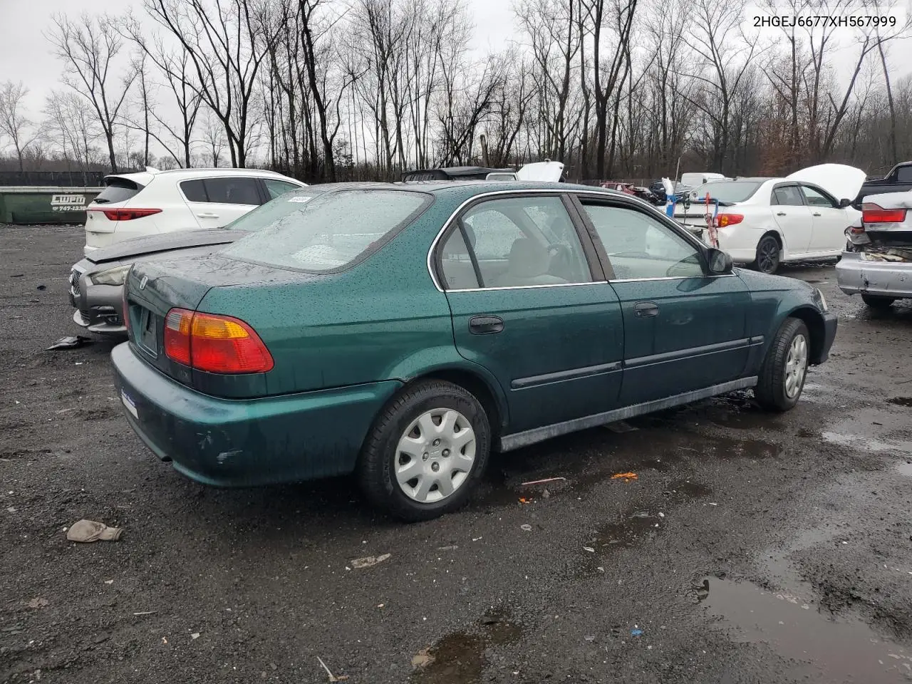 1999 Honda Civic Lx VIN: 2HGEJ6677XH567999 Lot: 48563535