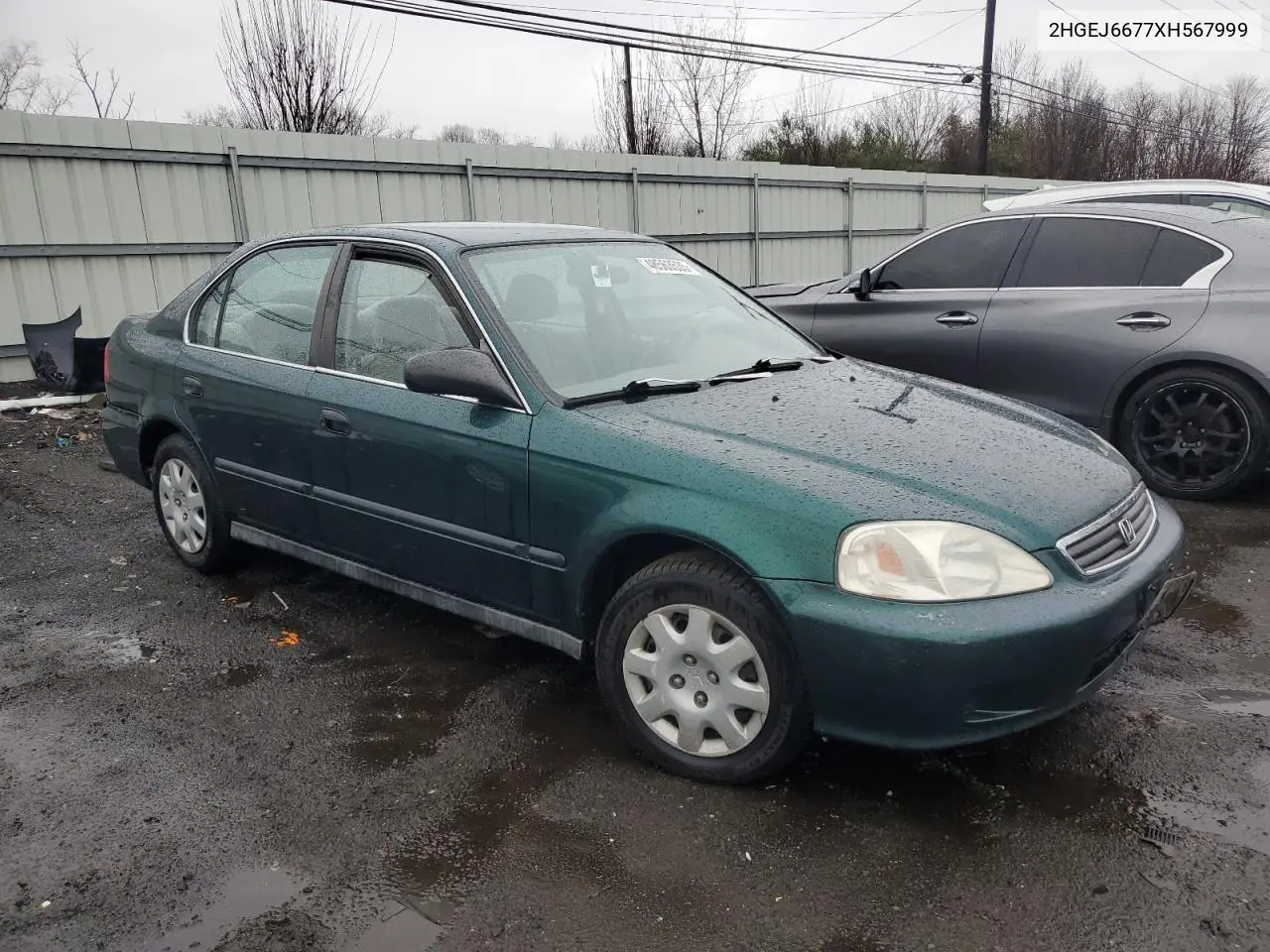 1999 Honda Civic Lx VIN: 2HGEJ6677XH567999 Lot: 48563535