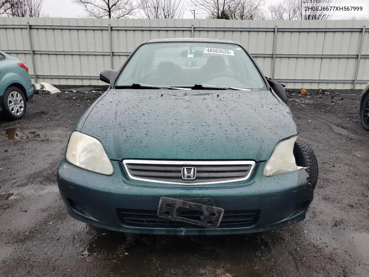 1999 Honda Civic Lx VIN: 2HGEJ6677XH567999 Lot: 48563535